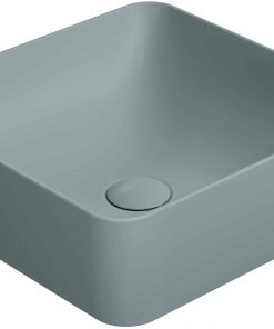Ben Stilo Wastafel Keramiek Xtra Glaze 38x38x14 cm Mat Azuur
