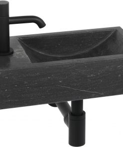 Ben Venetia fonteinset Links Hardsteen/Gestructureerd Zwart