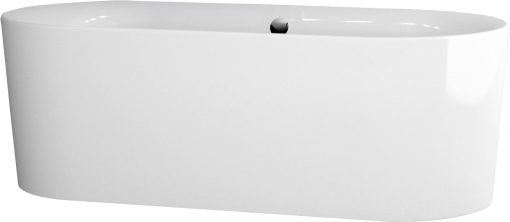 Ben Vico Bad Vrijstaand met Badvul en overloopcombinatie 155x80 cm Glans Wit / Chroom
