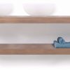 Looox Wooden Base Shelf Duo Eiken 160 cm Old Grey/Mat Zwart