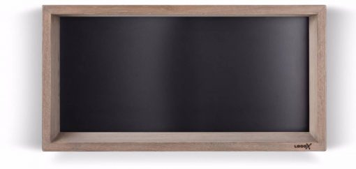 Looox Wooden Collection wand box met achterplaat mat zwart eiken/mat zwart