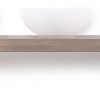 Looox Wooden Base Shelf Solo 160 cm Houder Links Old Grey/Mat Zwart