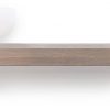 Looox Wooden Base Shelf Solo 100 cm Houder Rechts Old Grey/RVS