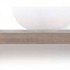Looox Wooden Base Shelf Solo 160 cm Houder Rechts Old Grey/RVS