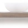 Looox Wooden Base Shelf Solo Eiken 160 cm Old Grey/RVS
